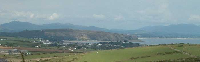 CROESO/WELCOME to Abersoch. View of Abersoch from the chalet